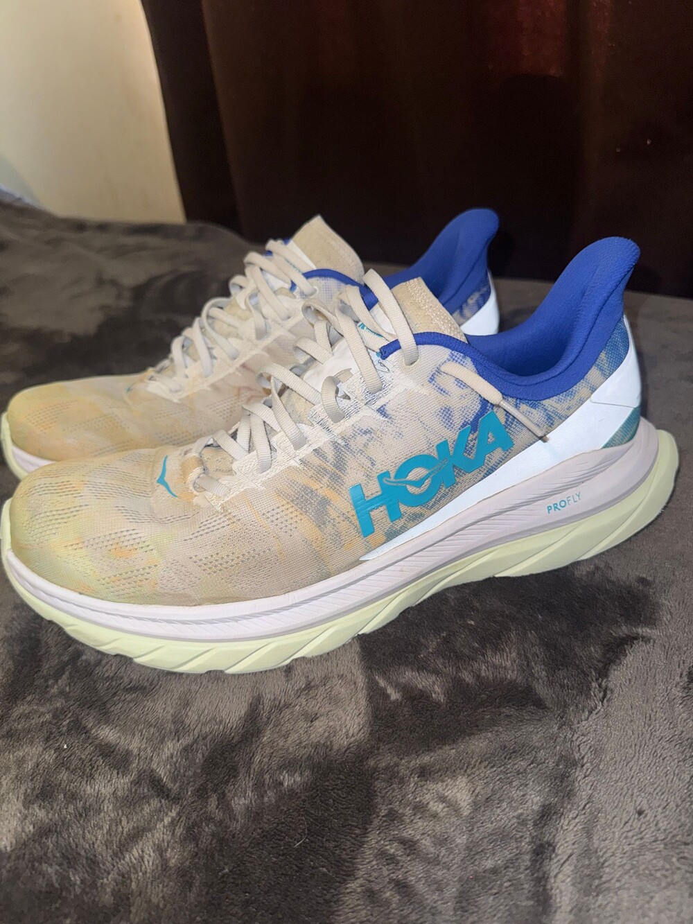 HOKA Mach Running Shoe Size 14 Beige PROFLY Midsole